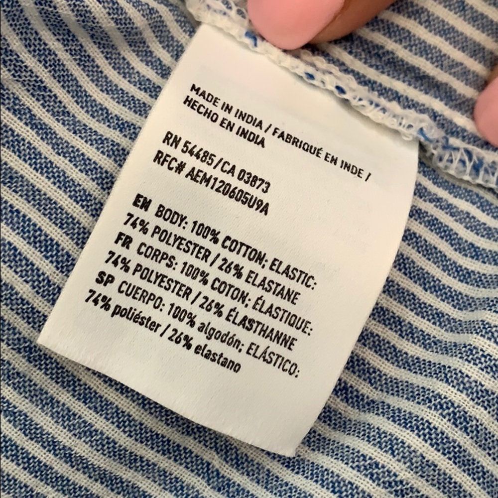 American Eagle Off-the-shoulder Peplum Elastic Top - Picture 4 of 6